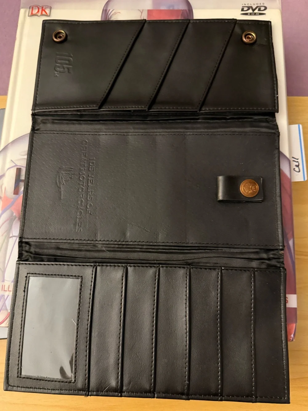 Harley-Davidson 105th Anniversary Black Leather Trifold Wallet